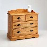 authentic style waxed pine 4 drawer chest