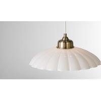 Audrey Pendant Light, White and Brass