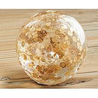 Aura Glass Paperweight with Gold, Glass
