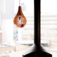 Aura Wooden Bulb with Copper Spinner