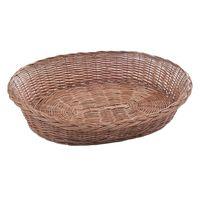 Aumüller Wicker Dog Basket - Approx. 100 x 80 x 28 cm (L x W x H)