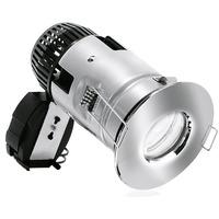 Aurora 50W Fixed Compact Universal IP65 Fire Protection Downlight - Polished Chrome