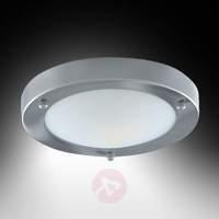 aurela sleek ceiling light silver satin finished