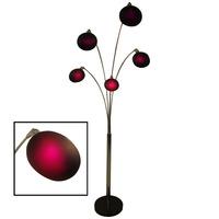 Aurora Contemporary 5 Arm Arch Floor Lamps in Purple