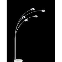 Aurora Contemporary 5 Arm Arch Floor Lamps in Chrome