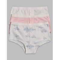 Autograph 3 Pack Printed Cotton Shorts with Stretch (6-16 Years)