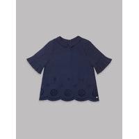 Autograph Pure Cotton Broderie Top (3-14 Years)
