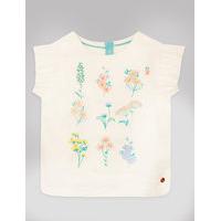 Autograph Cotton Blend Embroidered Top