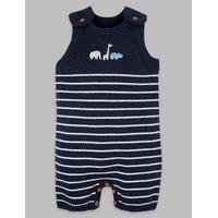 Autograph Pure Cotton Knitted Dungarees