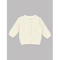 Autograph Pure Cotton Pointelle Cardigan