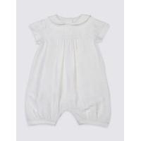 Autograph Pure Silk Christening Baby Romper