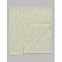 Autograph Modal Blend Pointelle Christening Shawl