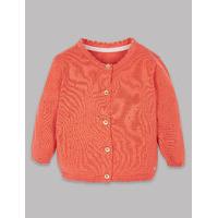 autograph pure cotton pointelle cardigan