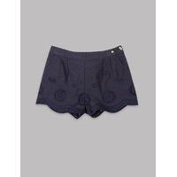 Autograph Pure Cotton Shorts with Adjustable Waist (3-14 Years)