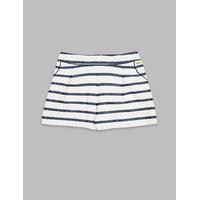 Autograph Cotton Rich Striped Shorts (3-14 Years)