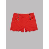 autograph cotton scallop shorts with stretch 3 14 years