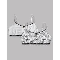 Autograph 2 Pack Cotton Crop Tops with Stretch (9-16 Years)