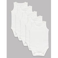 Autograph 5 Pack Pure Superfine Cotton Bodysuits