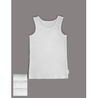 Autograph 3 Pack Pure Cotton Superfine Vests (18 Months - 16 Years)