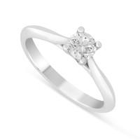 Aurora platinum 0.40 carat diamond solitaire ring