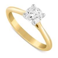 Aurora 18ct gold 0.70 carat diamond solitaire ring