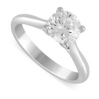 Aurora platinum 1.25 carat diamond solitaire ring