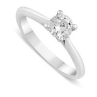 Aurora platinum 0.60 carat diamond solitaire ring