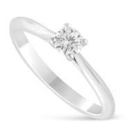 Aurora 18ct white gold 0.25 carat diamond solitaire ring