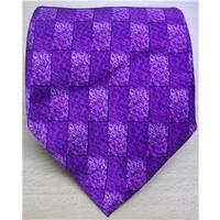 Austin Reed 2 Tone Purple Check Silk Tie