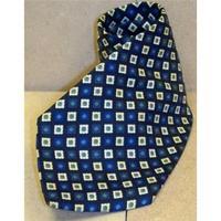 Austin Reed Navy Diamond Pattern Silk Tie