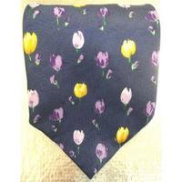 Austin Reed Blue \'Flower\' Pattern Silk Tie