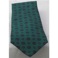 Austin Reed green silk tie with circular pattern