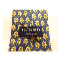 Austin Reed Silk Tie Blue With Fun Daffodil Design