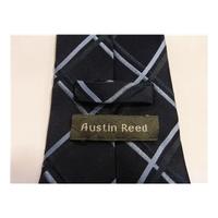 Austin Reed Silk Tie Blue With Light Blue Diamond Design