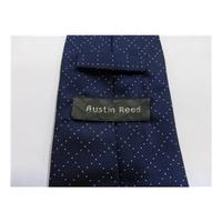 Austin Reed Silk Tie Blue With Diamond Design