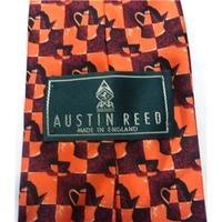 Austin Reed Orange Coffee Pot Silk Tie