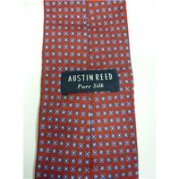 Austin Reed Red with Blue & Square Patterned Silk Tie