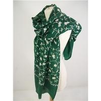Authentic Forest Green Wool Pashmina from the Kashmir Region of India