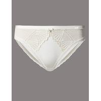 Autograph Embroidered High Leg Knickers