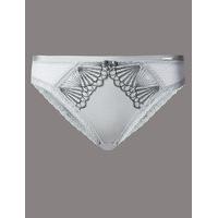 Autograph Embroidered High Leg Knickers