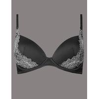 Autograph Applique Lace Padded Plunge Bra A-E