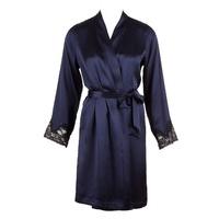 Aubade Navy Blue Kimono Crépuscule Satiné