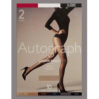 autograph 10 denier ladder resist matt tights 2 pack