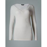 Autograph Modal Rich Thermal Long Sleeve Top with Silk