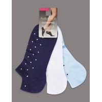 Autograph 3 Pair Pack Trainer Liner Socks with Cool Comfort