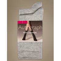 autograph 2 pair pack cashmere blend ankle high socks