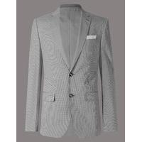 Autograph Gingham Cotton Tailored Jacket with Stretch