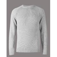 Autograph Cotton Blend Checked Slim Fit Jumper?