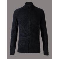 Autograph Cotton Blend Checked Slim Fit Jumper?