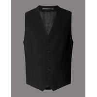 Autograph Black Tailored Fit Wool Waistcoat